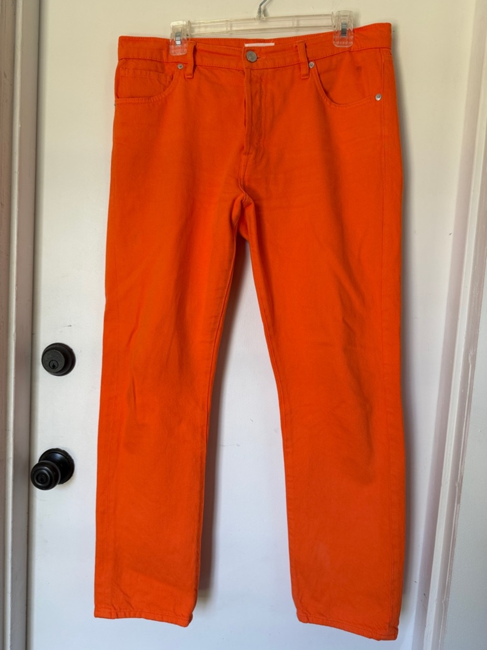 Frame Le Slouch Jeans button fly orange crush 28